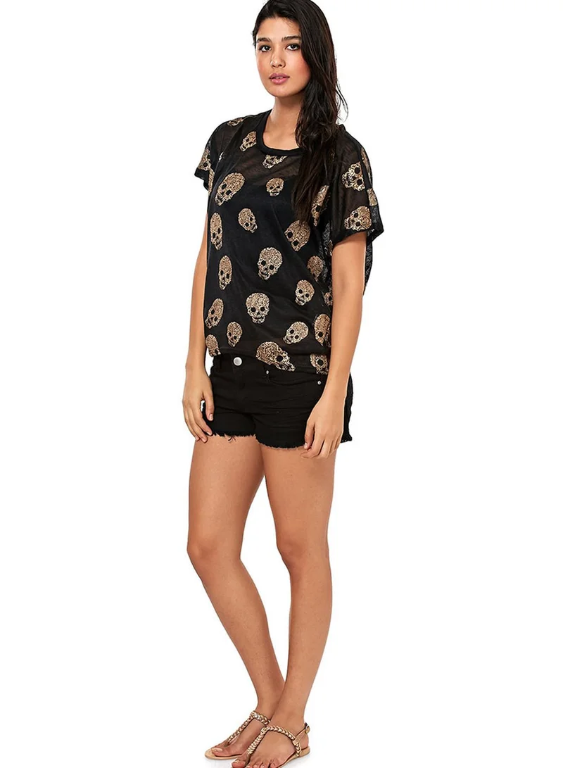 Ginger Skull Printed Tops