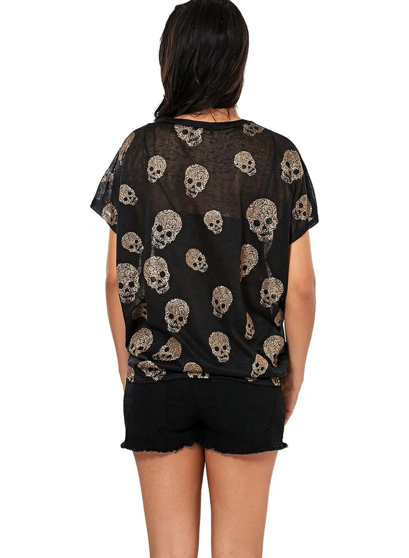 Ginger Skull Printed Tops