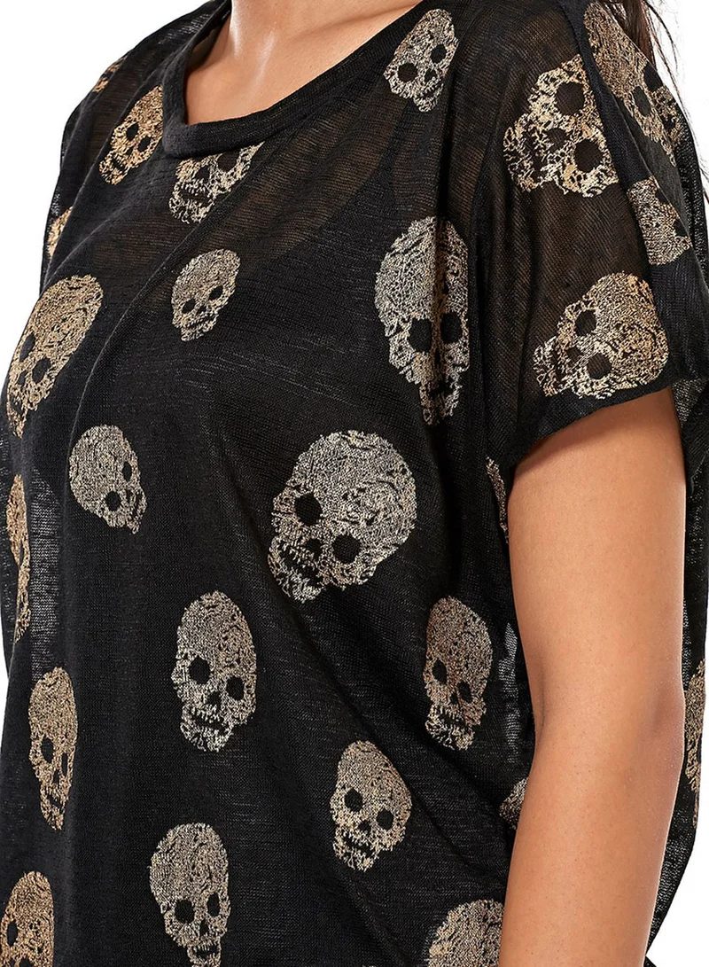 Ginger Skull Printed Tops
