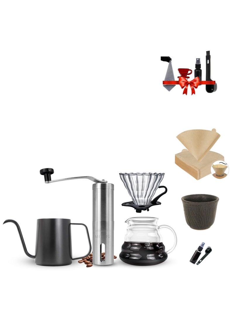 MIBRU V60 Drip Set 10-Piece Drip Coffee Maker Set V60 Size 02  - Image 1