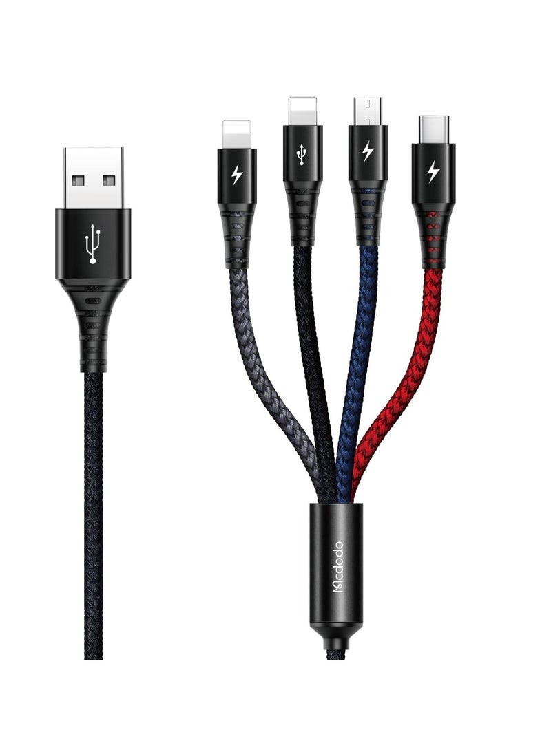Mcdodo - CA-6230 4 IN 1 Charging Cable USB-A to Lightning Micro USB And Type-C Data Cable With High Speed Data Transfer And Rapid Charging - Image 1