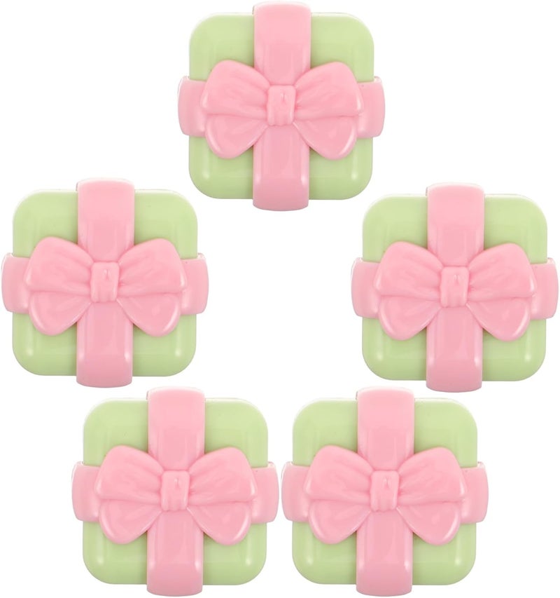 5pcs Cute Empty Lip Balm Jars: Leak Proof Mini Travel Jars - 5g Travel Containers for Creams with Bow Lids - Refillable Sample Bottles for Moisturizer - Image 1