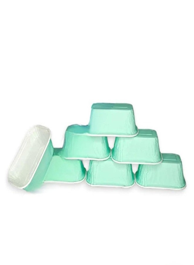 CAKE DECOR 10 Pcs Small Pastel Light Teal Paper Bake and Serve Plum Cake Mold - Image 3