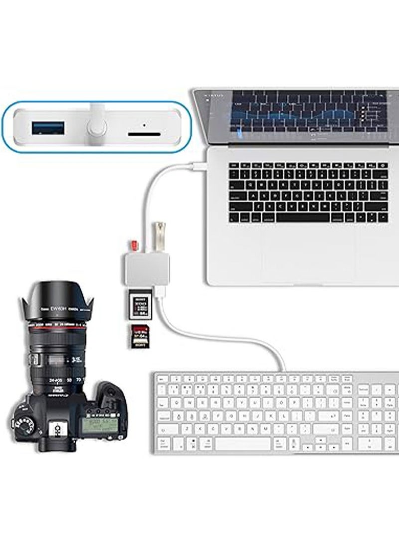 قارئ بطاقات XQD بمنفذ USB-C، قارئ بطاقات XQD/SD/TF من نوع C، محول مزدوج USB 3.0 لقراءة 3 بطاقات SD (HC/XC)، TF، وبطاقات سلسلة سوني G، وبطاقات Lexar USB Mark، متوافق مع لابتوبات Type-C، ويدعم أنظمة W - Image 5