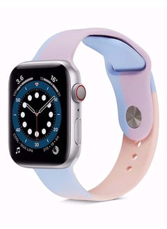 Replacement Watch Band 3/2/1 42mm For Apple Series 7/6/SE/5/4 44mm Pink/ Blue