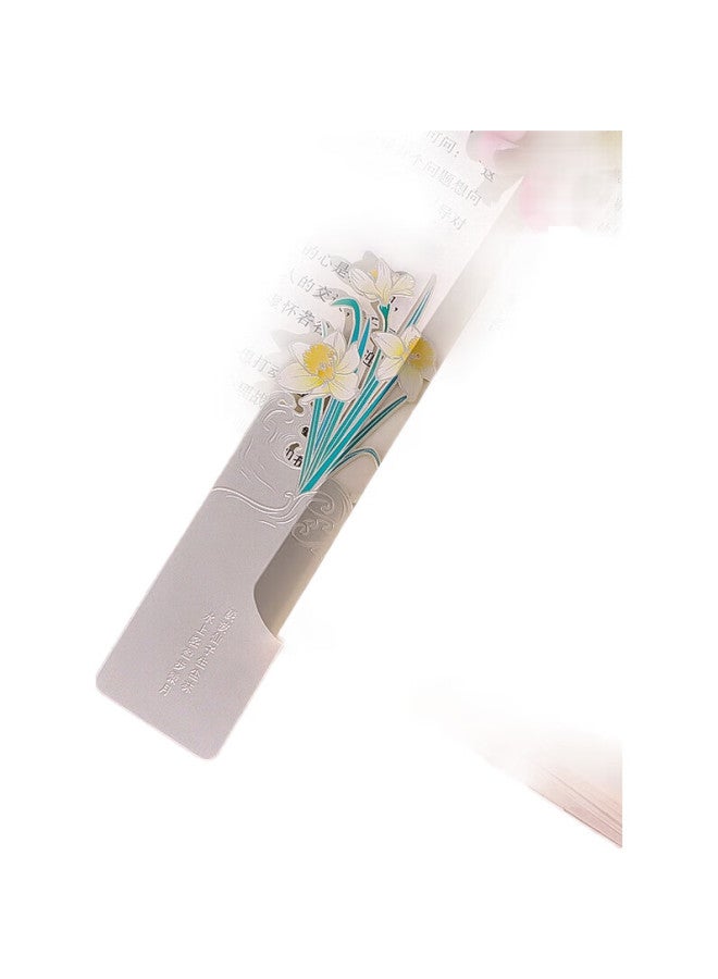Tatanice Bookmark, Metal Bookmark, Teacher'S Day Gift, Companion Gift, Chinese Style, Creative Floral Design, High-Quality Hollow Bookmark, Gift For Classmates, Birthday Gift - Water-Rich Prosperity - Image 3