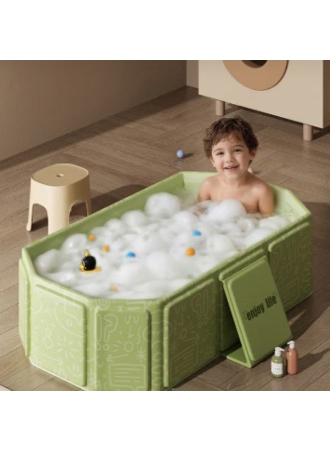 Arabest Foldable Baby Bathtub with Reinforced Support Extra Large Capacity and Premium Safe Materials Complete Bath Set with Ocean Balls and Duck Toys - Image 1