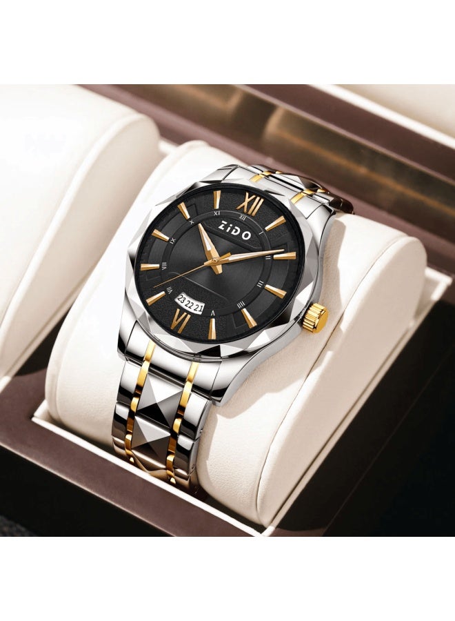 Zido Fashion High-end Business Men's Versatile Quartz Watch No.1 Black Dial - Image 1