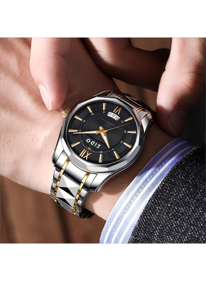 Zido Fashion High-end Business Men's Versatile Quartz Watch No.1 Black Dial - Image 2