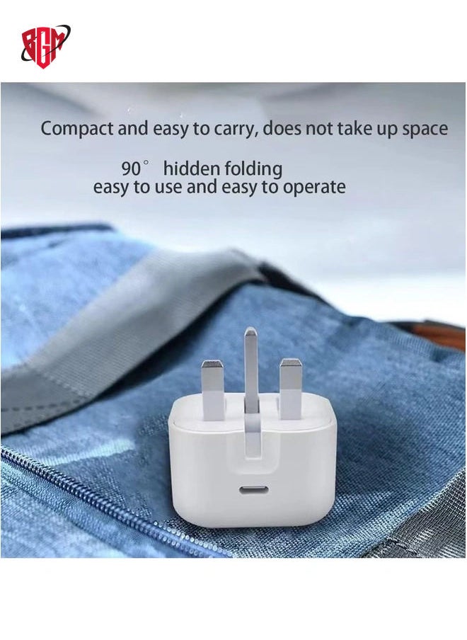 BGM - Type C Fast Charger PD 20W Power Adapter for iPhone 13/12/11/14 Series, Plug PD Power Adapter Wall Plug Compatible with iPhone 14 - Image 1