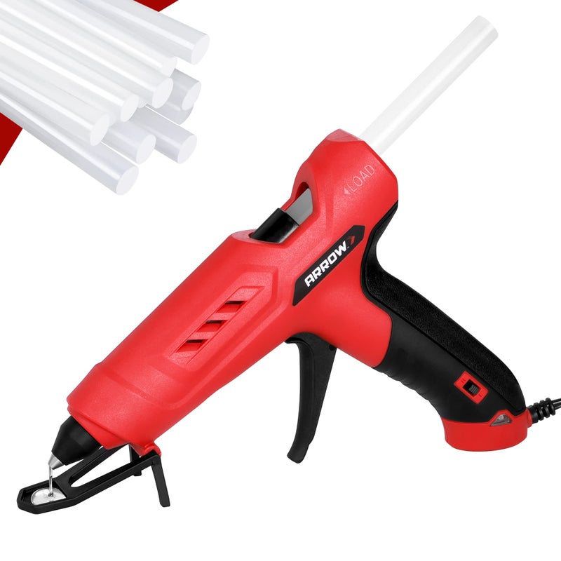 Arrow Fastener Arrow Full Size Dual Temp Glue Gun Kit with 12 Sticks - Professional, High/Low Temperature, Fast Heating, Heavy Duty with Stand for DÃ©cor, Crafts, Repairs, Construction - Image 1