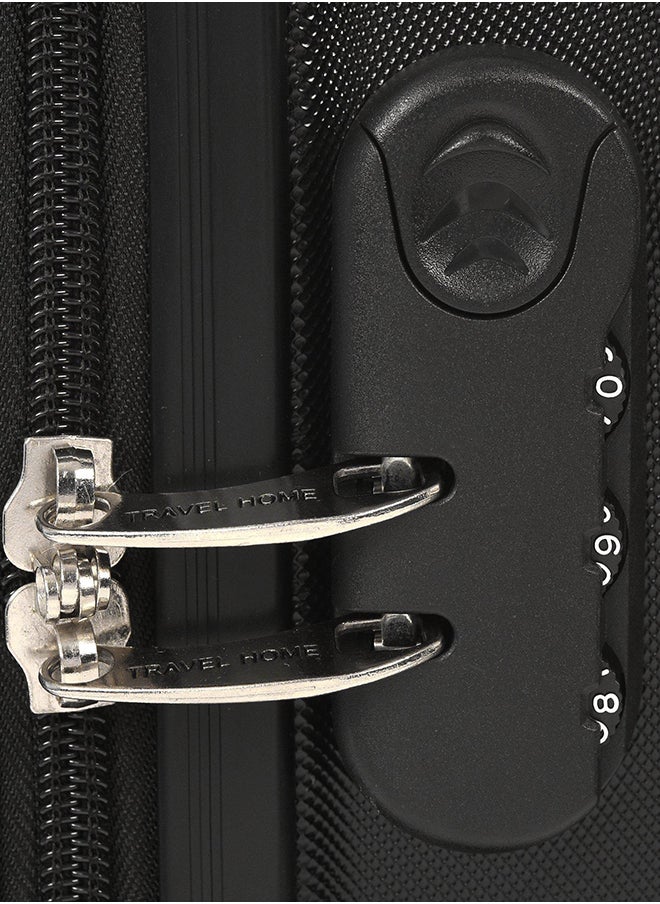 Travel Home Set of 3Pcs Luggage Trolley Case 20 24 28 Inch Black  - Image 5