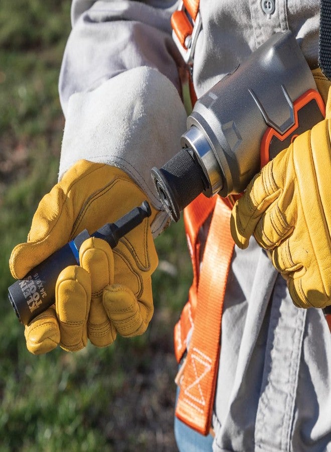 KLEIN TOOLS BAT20LWA Adapter for 90-Degree Impact Wrench (Cat. Nos. BAT20LW and BAT20LW1), 7/16-Inch Quick-Change Adapter, 1/2-Inch Drive - Image 2