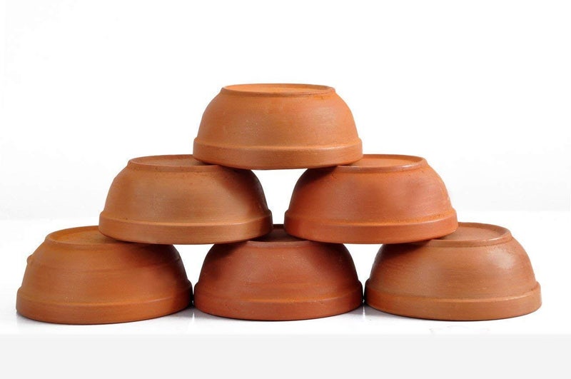 SHRIYAM CRAFTS Clay Katori Serving Bowl Chatni Bowls Pack of 12 Vegetables Bowl with CHATNI Bowl 500 ml Brown - Image 4