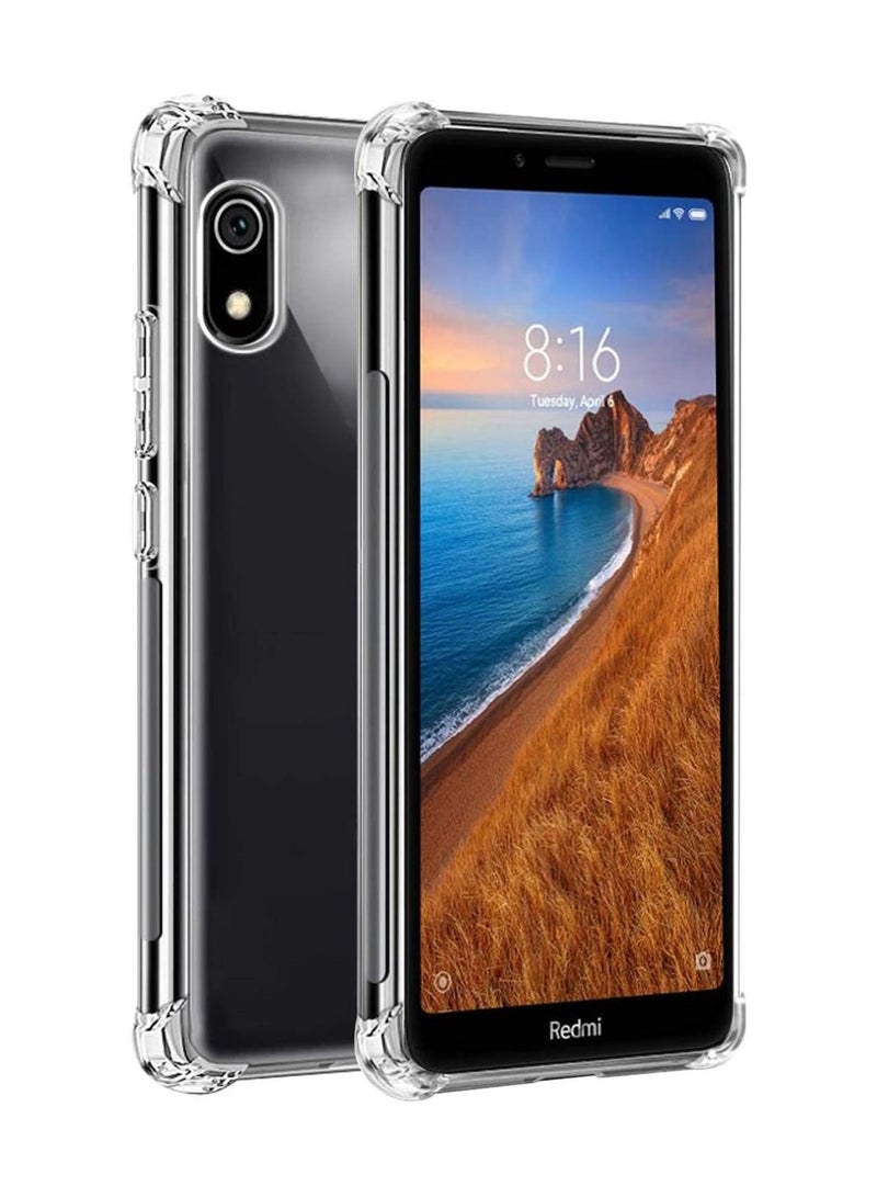 فيسوس الغطاء الخلفي لـ TPU الصافي المضاد للخلع مع مصدات الزاوية لـ Redmi 7A - Image 1