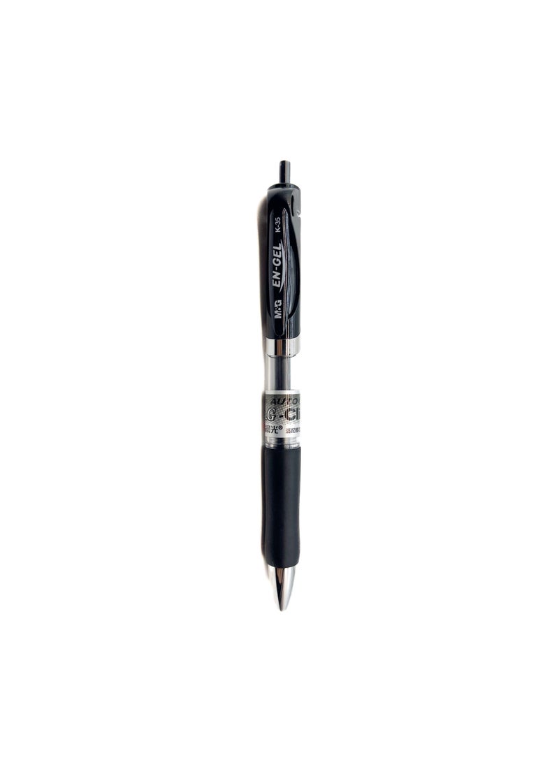 Generic 12 pcs of Gel Pens 0.5mm Press Type Water-based ball Pens Office Signature Pens Suitable for Students Business Document Writing  Conference and School Stationery Pens  - Image 3