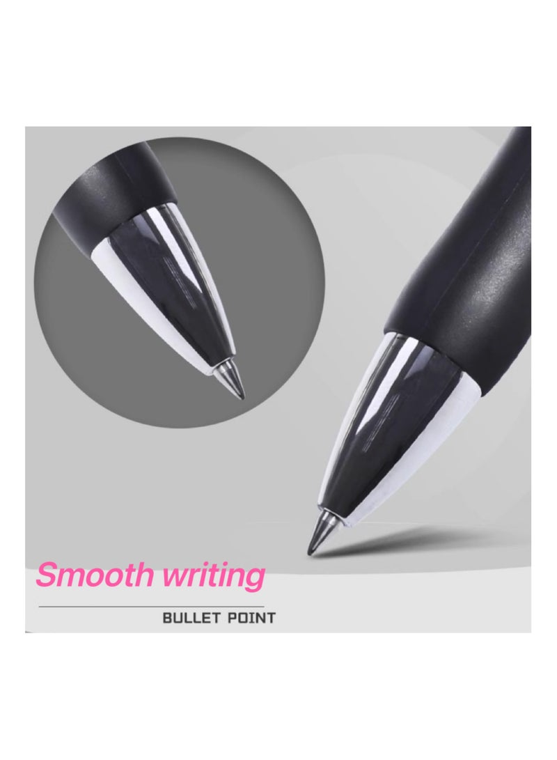 Generic 12 pcs of Gel Pens 0.5mm Press Type Water-based ball Pens Office Signature Pens Suitable for Students Business Document Writing  Conference and School Stationery Pens  - Image 2