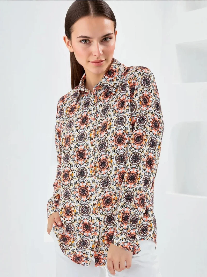 بيغ دارت قميص بأكمام طويلة بنقوش