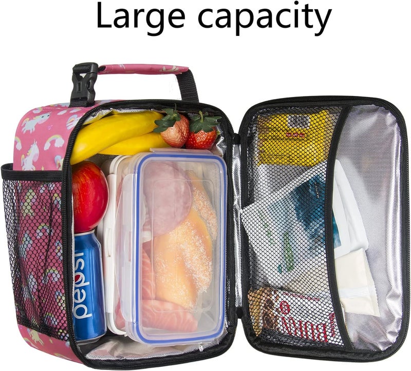 Hap Tim Lunch Box, Insulated Lunch Bags, Soft Mini Cooler Bag for Thermal Meal Tote Kit, Pink Unicorn Rainbow (18654-PKU) - Image 3