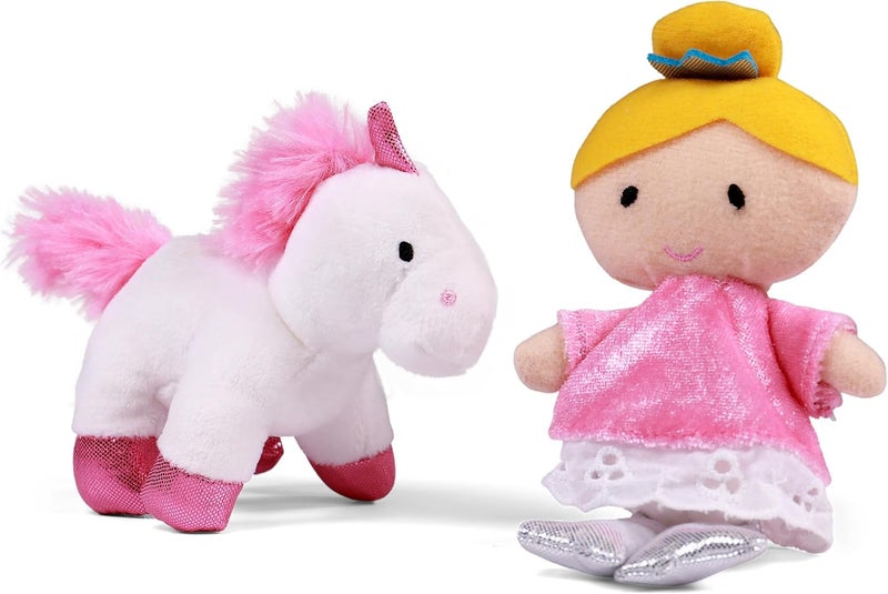 غاند مجموعة Baby GUND Play Soft، قلعة الأميرة المكونة من 5 قطع مع خشخيشة وصافرة وألعاب قابلة للتجعيد، لعبة حسية للأطفال والمواليد، 7 بوصات - Image 3