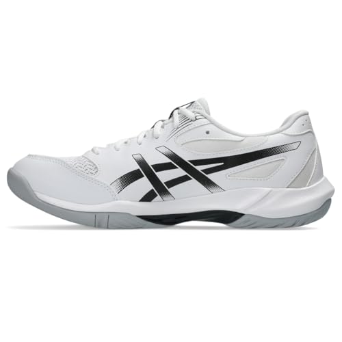 asics أحذية الكرة الطائرة ASICS للرجال Gel-Rocket 12، 9.5، أبيض/أسود - Image 4