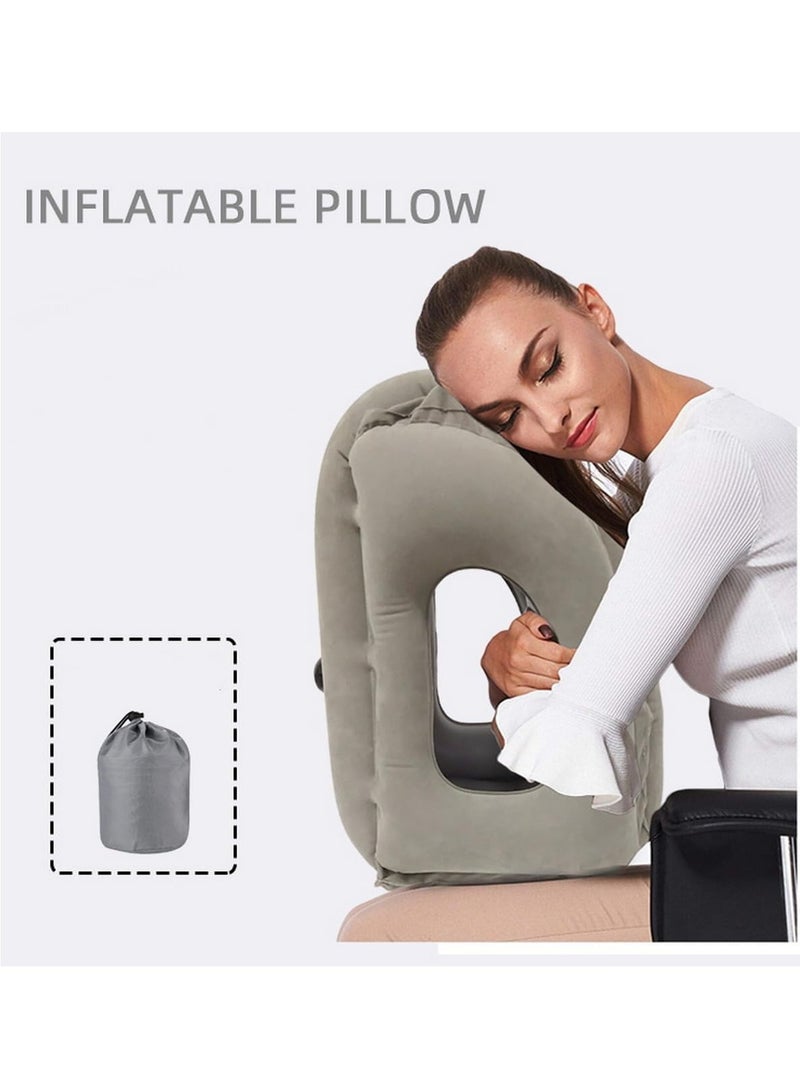Travel Inflatable Pillow Multi functional Smart Inflatable Neck and Head Support Sleep Pillow for Airplane Bus Car Train Home and Office - Image 5