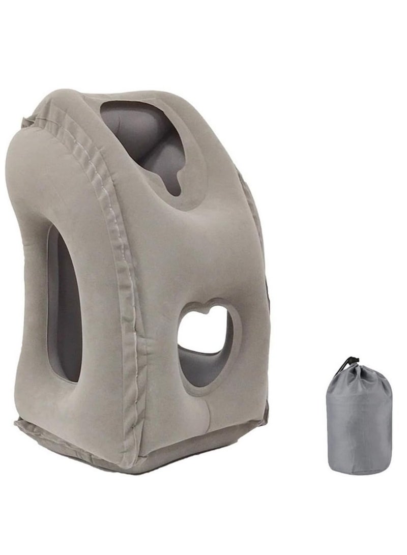 Travel Inflatable Pillow Multi functional Smart Inflatable Neck and Head Support Sleep Pillow for Airplane Bus Car Train Home and Office - Image 1