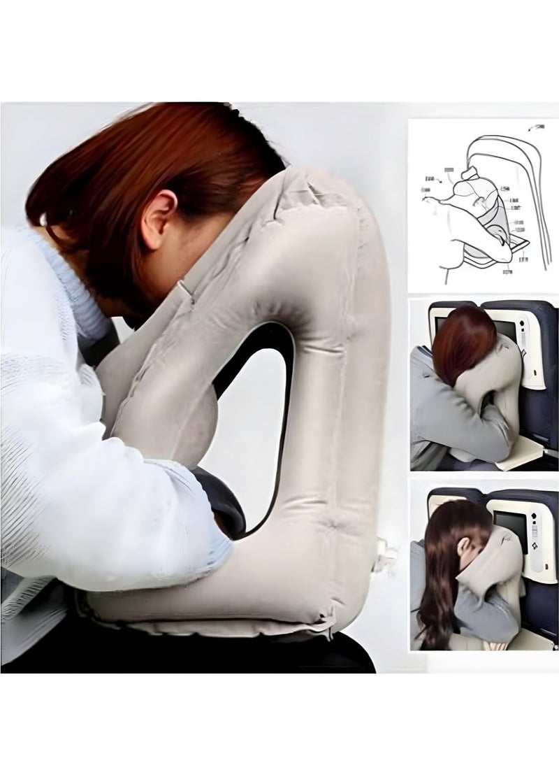 Travel Inflatable Pillow Multi functional Smart Inflatable Neck and Head Support Sleep Pillow for Airplane Bus Car Train Home and Office - Image 4