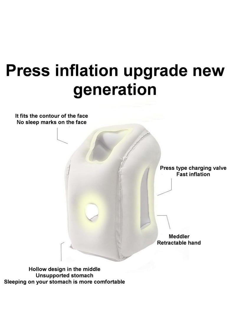 Travel Inflatable Pillow Multi functional Smart Inflatable Neck and Head Support Sleep Pillow for Airplane Bus Car Train Home and Office - Image 3