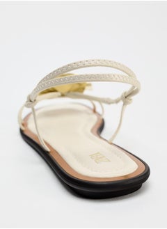 Zara Embellished flat slider sandals  - Image 4