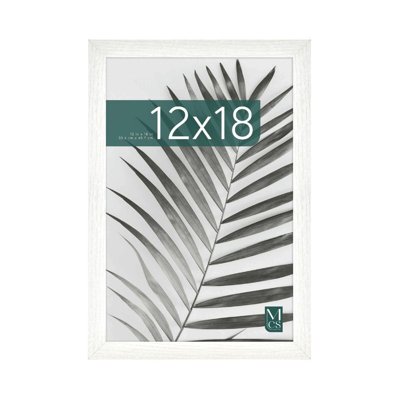 MCS Studio Gallery 12x18 Picture Frame White Woodgrain Rectangle Photo Frame for Photos Posters  Art Prints 1Pack