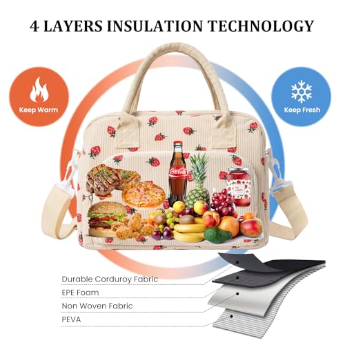 MEXS Insulated Lunch Bag for Women Men Large Reusable Lunch Box Adult Leakproof Portable Cooler Tote Bags for Work Picnic - Image 4