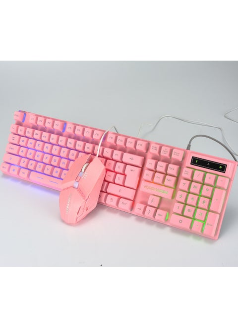 GTX300 Gaming Keyboard and Mouse Set with Colorful BacklightG103 single keyboard pink + Mouse G103 single keyboard pink + Mouse