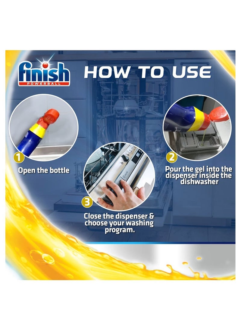 Finish - Finish Concentrate Gel Dishwasher Lemon 650ml - Image 1
