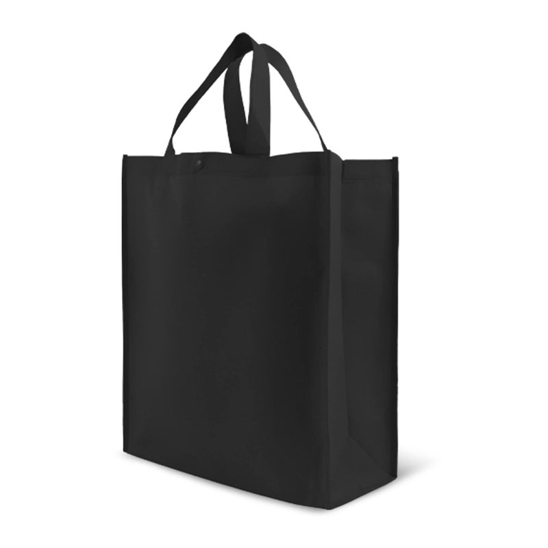 Simply Green Solutions Simply Green Solutions - Reusable Grocery Bags, Durable Large Tote Bags, Shopping Bags for Groceries, Utility Tote, Reusable Gift Bags With Handles, 14 x 16.5 x 6, Pack of 10, Black  - Image 1