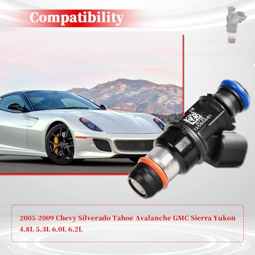BIGREAT 12580681 8PCS Fuel Injectors Compatible with 2004-2010 Chevy Silverado Tahoe Avalanche GMC Sierra Yukon Yukon XL 4.8L 5.3L 6.0L 6.2L V8 - Image 4