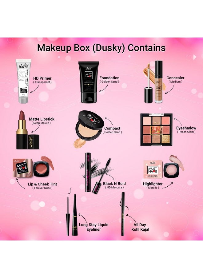 Iba Iba Must Have Complete Makeup Box for Women (Dusky) with 11 Essential Products l Waterproof l Bridal Makeup l Full Face Makeup | 100% Vegan & Cruelty Free  - Image 3