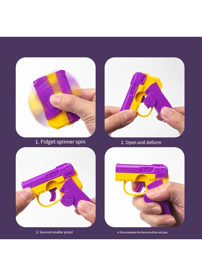 مكون عشوائي من 3 قطع ألعاب دوارة على شكل مسدس قابلة للتحويل لتخفيف التوتر - Image 5