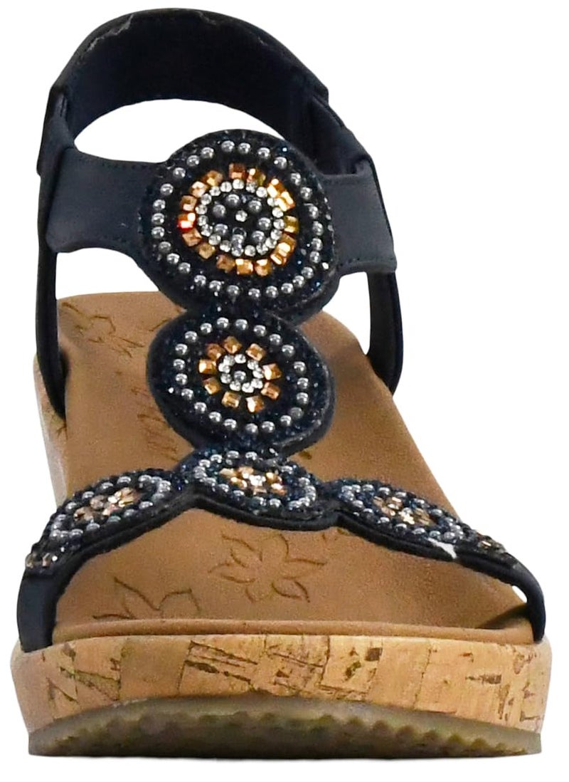 SKECHERS صندل سكيشرز للنساء بيفرلي - ديت غلام ، أزرق داكن ، 10 - Image 2