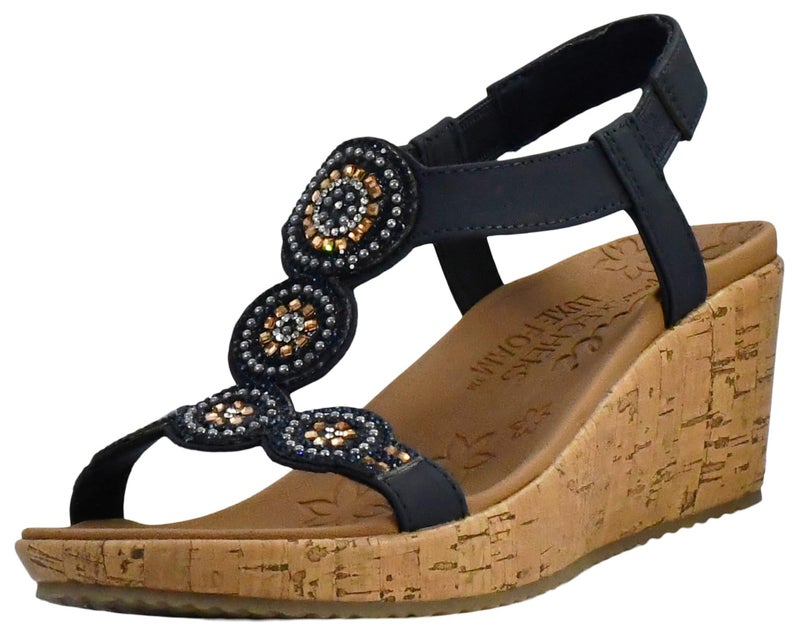SKECHERS صندل سكيشرز للنساء بيفرلي - ديت غلام ، أزرق داكن ، 10 - Image 1