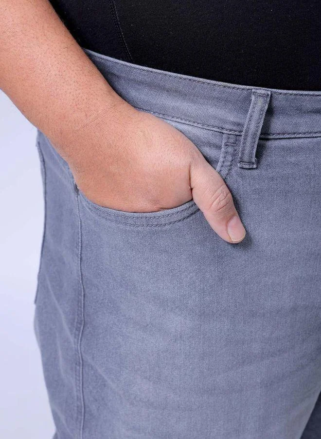HARDSODA  Men Plus Size Baggy Fit Solid Mid-Rise Stretchable Cargo Denims for Men | Best Price UAE