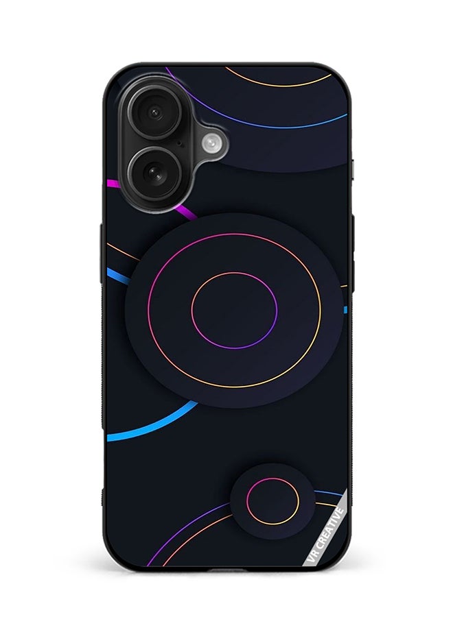 VR CREATIVE Protective Case Cover For Apple iPhone 16 Plus Circles Dots Design Multicolour