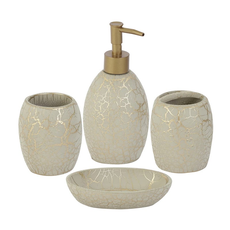 Obsessions Obsessions Polyresin 4Pcs Bathroom Set_Beige  - Image 2