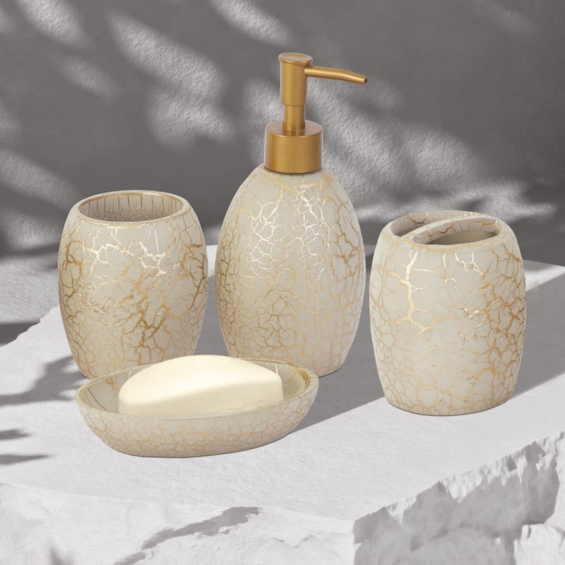 Obsessions Obsessions Polyresin 4Pcs Bathroom Set_Beige  - Image 1