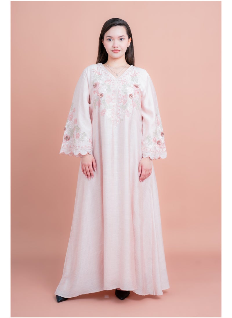 اكسا جلابية عصرية مطرزة  - Image 1