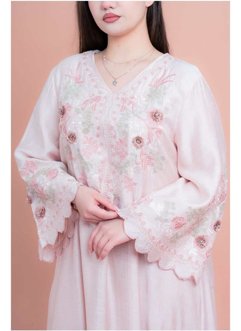 اكسا جلابية عصرية مطرزة  - Image 4