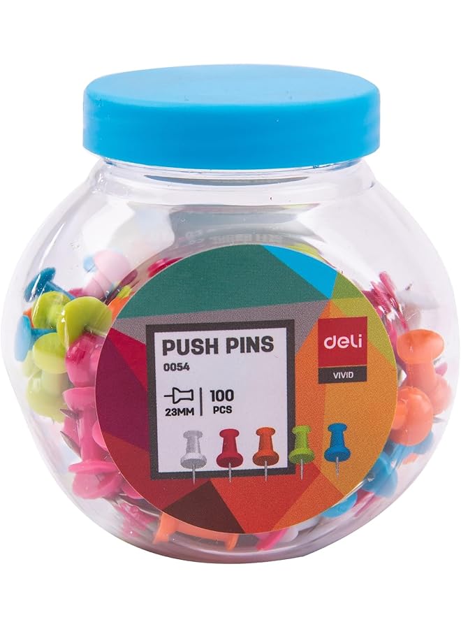ديلي E0054 دبابيس 100 قطعة مقاس 23 مم بألوان متنوعة - Image 1