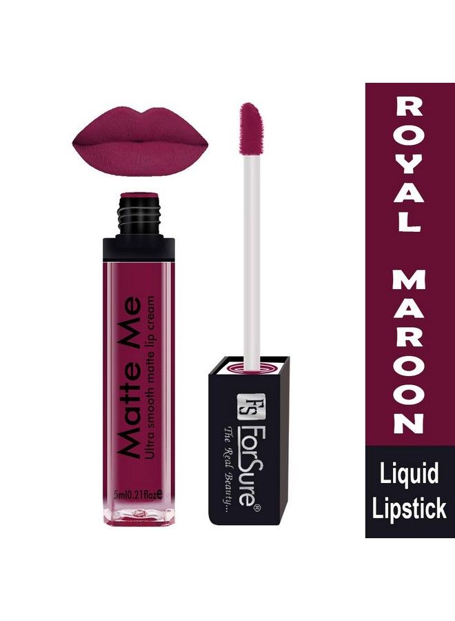 FORSURE Matte Me Liquid Lipstick Combo Of 2 (Non Transferable) (Red & Maroon) - Image 4
