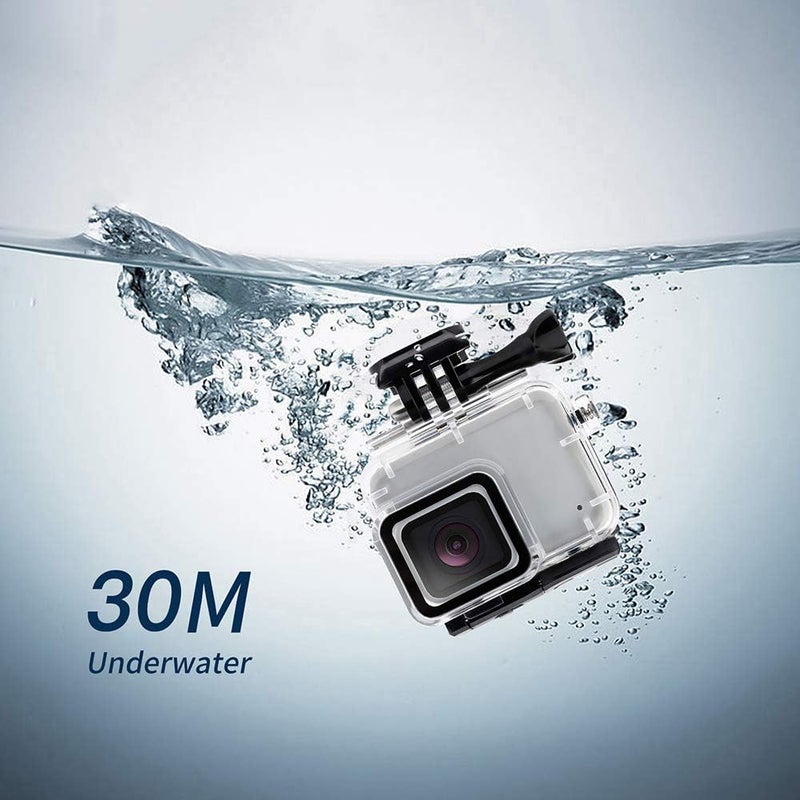 FiTSTILL 148FT/45M Waterproof Housing Case Only for Go Pro Hero 7 White & Silver, Protective Underwater Dive Case Shell Bracket Mount for Go Pro Hero 7 White & Silver Action Camera Accessories - Image 3