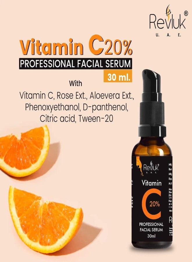 Revluk-Profesional Vitamin C + Hyaluronic Acid - Brightening & Anti‑Ageing Facial Serum Facial Serum For Glowing & Radiant Skin | Dark Spots Uneven Skin Tone|For Dull Skin - 30ml - Image 5